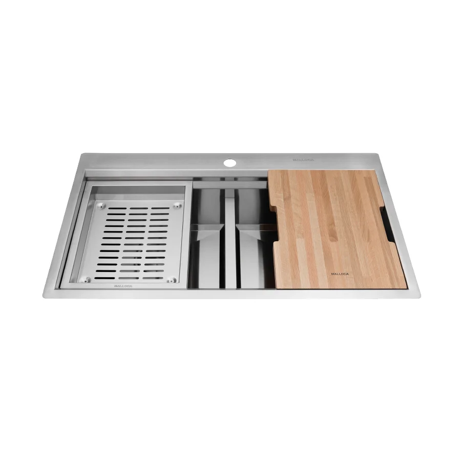 Chậu rửa chén 2 hố inox Malloca Slide MS862